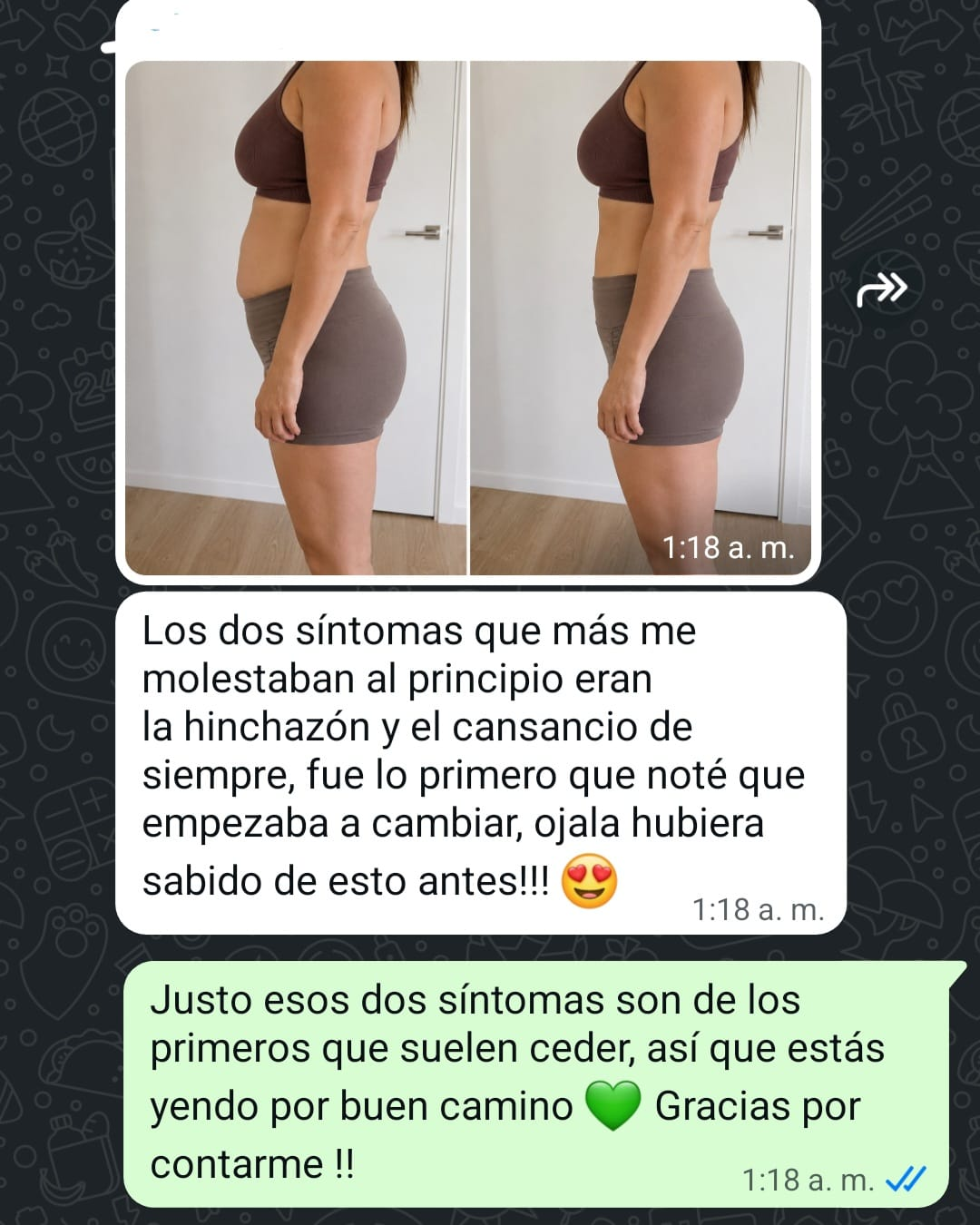 Testimonio verificado 1 de una clienta del protocolo alimentario