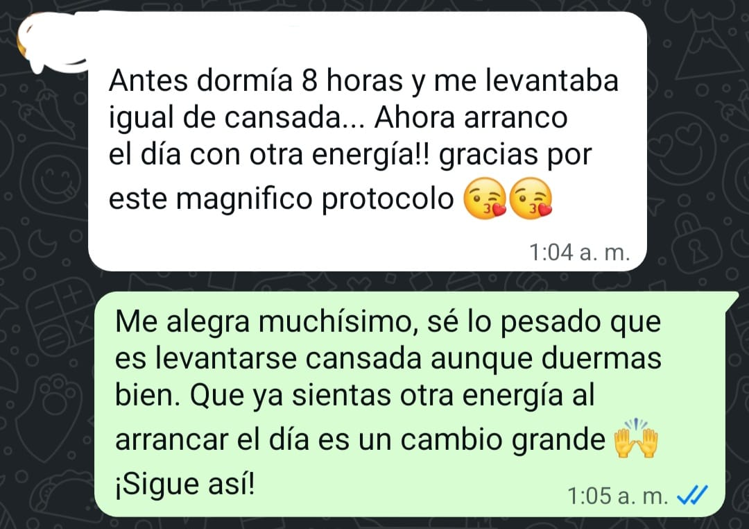 Testimonio verificado 2 de una clienta del protocolo alimentario