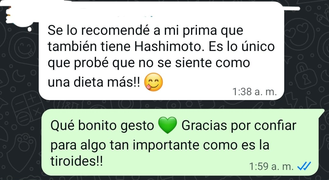 Testimonio verificado 5 de una clienta del protocolo alimentario