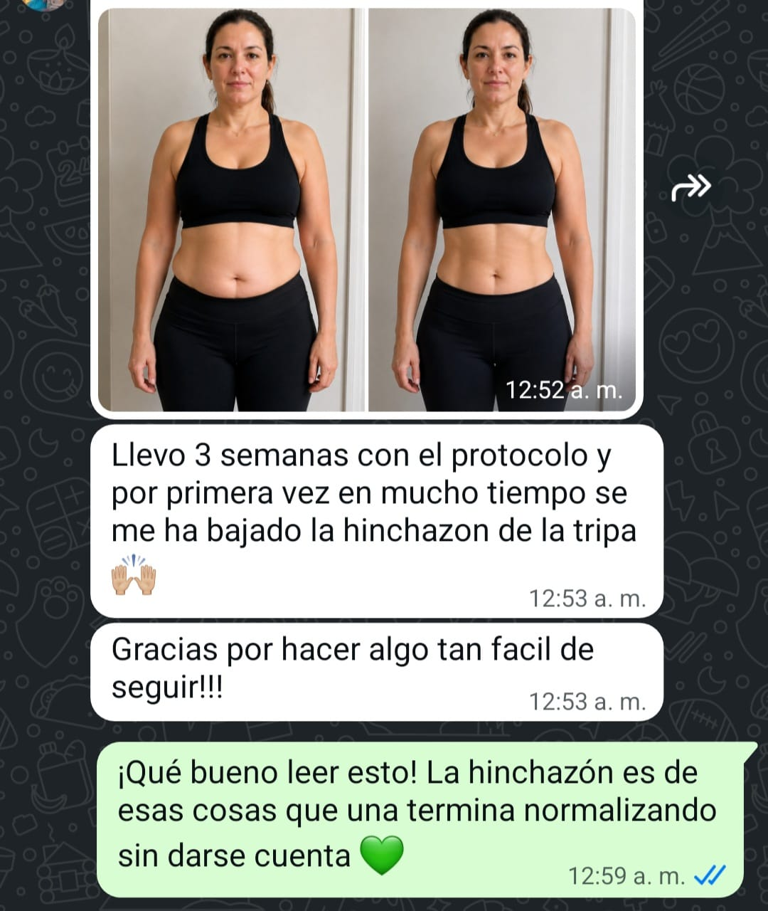 Testimonio verificado 4 de una clienta del protocolo alimentario